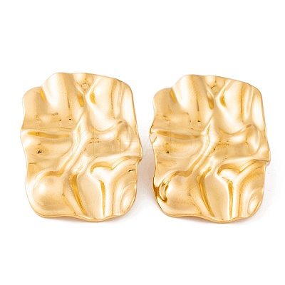 Ion Plating(IP) 304 Stainless Steel Stud Earrings for Women EJEW-L272-030G-03-1