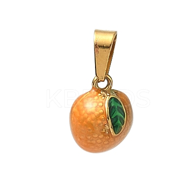 304 Stainless Steel Enamel Fruit Vegetable Charms STAS-F336-02L-G-1