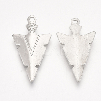 Non-Tarnish 201 Stainless Steel Pointed Pendants STAS-T045-23P-1