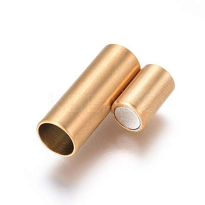 304 Stainless Steel Magnetic Clasps with Glue-in Ends LS-STAS-F227-53B-G-1