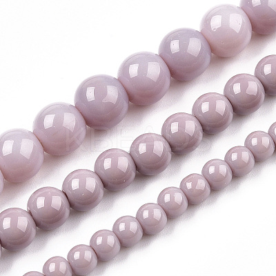 Opaque Solid Color Glass Beads Strands LS-GLAA-T032-P4mm-07-1