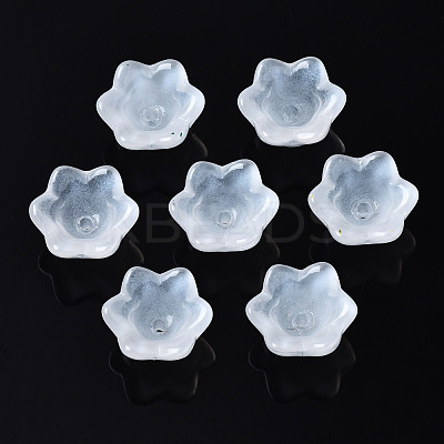 Transparent Spray Painted Glass Beads GLAA-Q089-002A-003-1