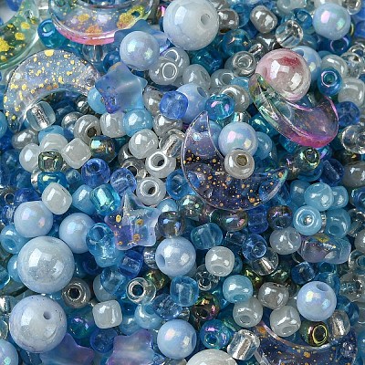 DIY Moon & Star Jewelry Making Findings Kits GLAA-YW0003-42B-1