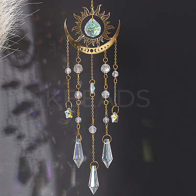 Metal Sun/Moon Pendant Decorations LS-PW23111688299-1
