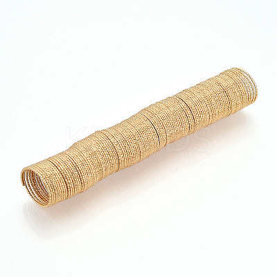 Textured Round Brass Jewelry Wires KK-N258-03G-1