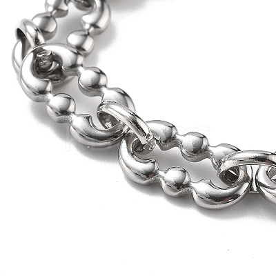 304 Stainless Steel Oval Link Chains Bracelets for Men & Women BJEW-D042-48P-1