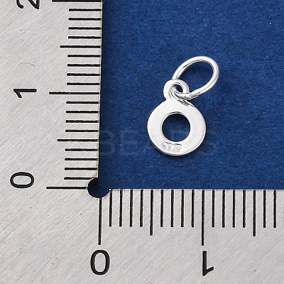 925 Sterling Silver Letter Charms STER-C012-01S-O-1