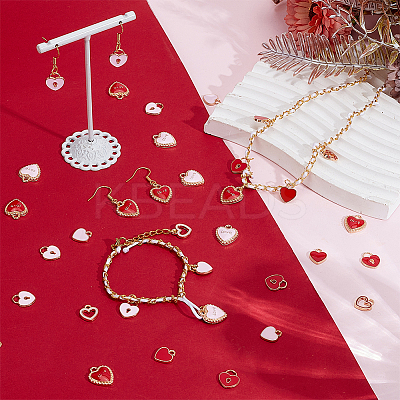 80Pcs 8 Styles Alloy Enamel Pendants ENAM-NB0002-21-1