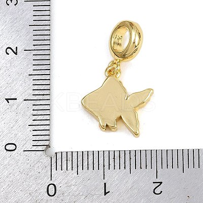 Brass Enamel European Dangle Charms KK-N271-23G-1