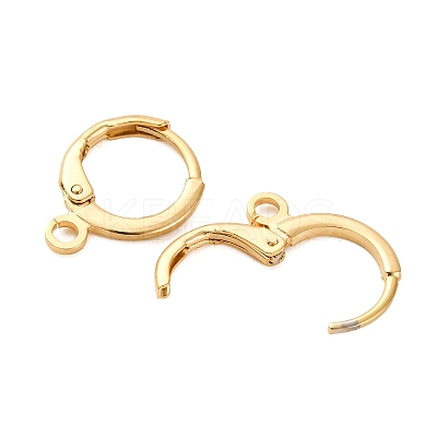 Brass Huggie Hoop Earring Findings KK-L179-04G-A-01-1