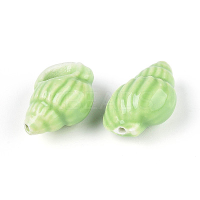 Handmade Printed Porcelain Beads PORC-T133-01C-01-1