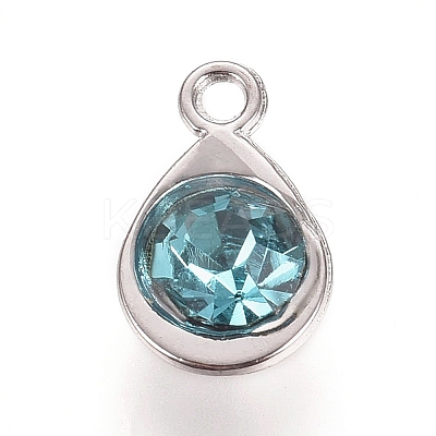 Faceted Glass Charms LS-RGLA-TAC0001-01C-1