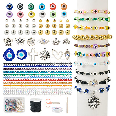 DIY Evil Eye Bracelet Making Kit DIY-TA0004-43-1