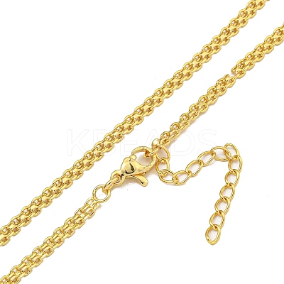 Rack Plating Brass Rope Chain Necklaces for Women NJEW-C059-26G-1