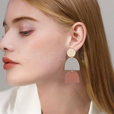 3 Pairs 3 Style Polymer Clay Dangle Stud Earrings with 316 Surgical Stainless Steel Pins EJEW-AN0004-28-1