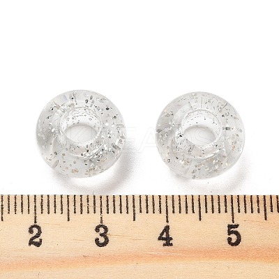 Transparent Acrylic European Beads TACR-P009-A01-01-1