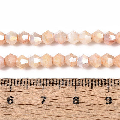 Ombre Effect Dyed Glass Beads Strands GLAA-T025-4mm-09A-1