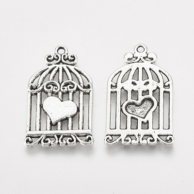 Tibetan Style Alloy Pendants TIBEP-S317-36AS-RS-1