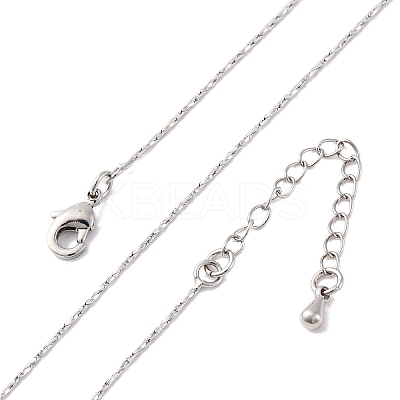 Brass Boston Link Chain Necklaces for Women NJEW-D302-02P-1