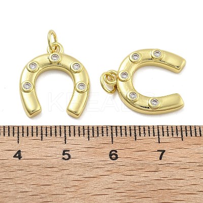 Brass Micro Pave Cubic Zirconia Pendants KK-U060-23G-03-1