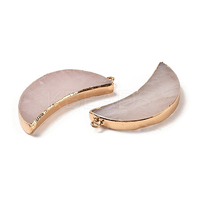 Electroplate Natural Rose Quartz Pendants G-XCP0001-21-1