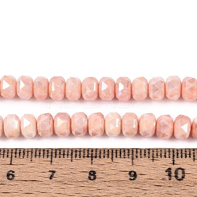Anti-Tarnish Electroplate Glass Beads Strands GLAA-T025-6mm-11F-1