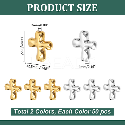 100Pcs 2 Colors Alloy Beads FIND-ME0002-96-1