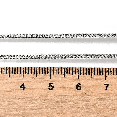 1.2MM 304 Stainless Steel Wheat Chain Necklaces for Men STAS-V011-03A-P-1