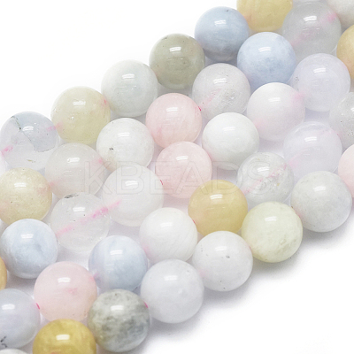 Natura Morganite Beads Strands LS-G-D0001-03-8mm-1