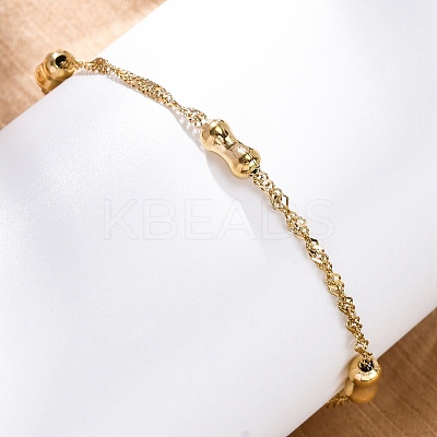 304 Stainless Steel Rope Chain Bracelets for Women BJEW-C094-05G-1