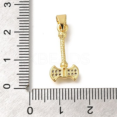 Rack Plating Brass Micro Pave Cubic Zirconia Pendants KK-Z086-66G-06-1