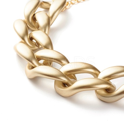 CCB Plastic Curb Chain Necklace NJEW-JN03773-1