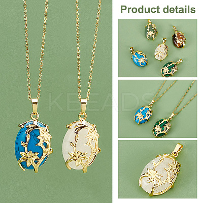 5Pcs 5 Styles Natural & Synthetic Mixed Gemstone Pendants G-PH0036-01-1