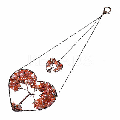 Natural Natural Carnelian Big Pendants G-T133-R07D-1