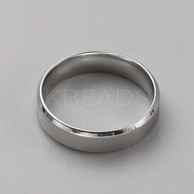 Stainless Steel Simple Plain Band Ring for Men Women RJEW-WH0015-04F-1