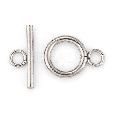 Tarnish Resistant 304 Stainless Steel Toggle Clasps X-STAS-F114-04P-B-1