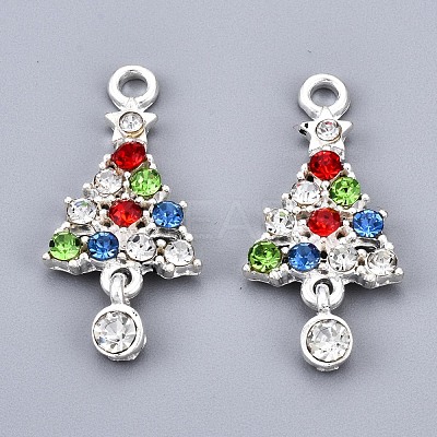 Alloy Colorful Rhinestone Pendants PALLOY-Q441-029-RS-1