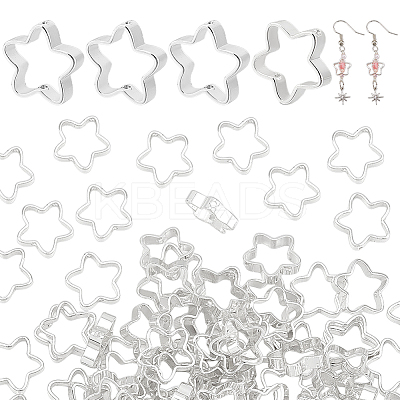 120Pcs Rack Plating Brass Bead Frames KK-PH0010-78S-1