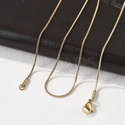 PVD Vacuum Plating 304 Stainless Steel Snake Chains Necklaces NJEW-O058-24G-1