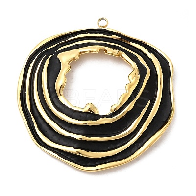 304 Stainless Steel Enamel Big Pendants STAS-P427-03G-01-1