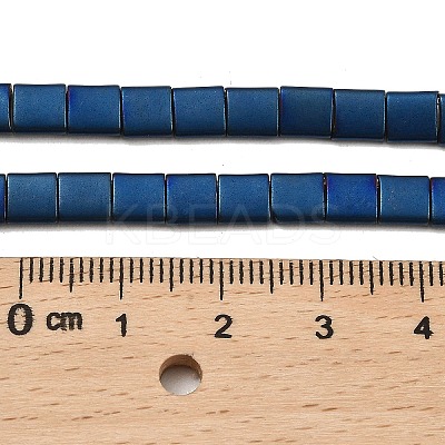 Electroplated Frosted Non-magnetic Synthetic Hematite Beads Strands G-G089-B01-14-1