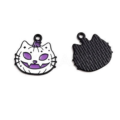 Halloween Theme Alloy Enamel Pendants HAWE-PW0001-081B-1