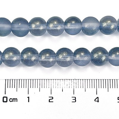 Frosted Transparent Glass Bead Strands X1-GLAA-P065-8mm-10-1