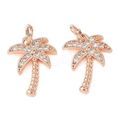 Brass Micro Pave Cubic Zirconia Pendants ZIRC-K070-38RG-1