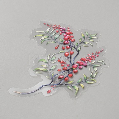 20Pcs Flower PET Decorative Stickers DIY-WH20055-078B-1