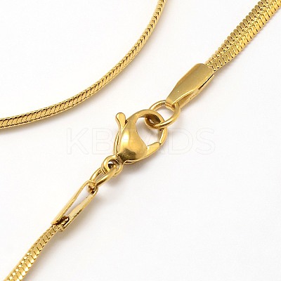 Ion Plating(IP) Trendy Men's 304 Stainless Steel Herringbone Chain Necklaces NJEW-M074-C-01-1