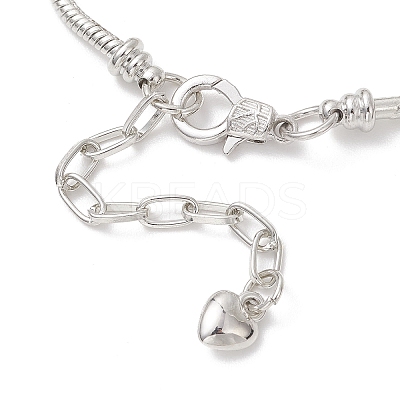 European Style Alloy & Polymer Clay Rhinestone Charm Bracelets BJEW-JB13262-1