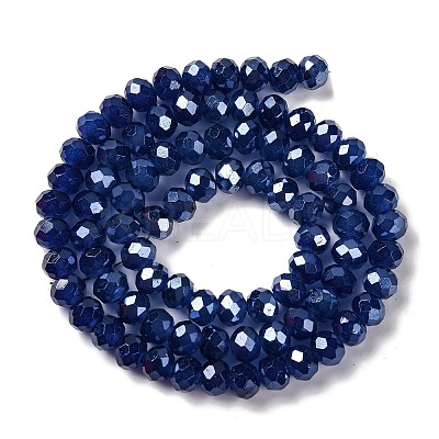 Baking Electroplate Glass Beads Strands X1-DGLA-A039-J8mm-B04-1