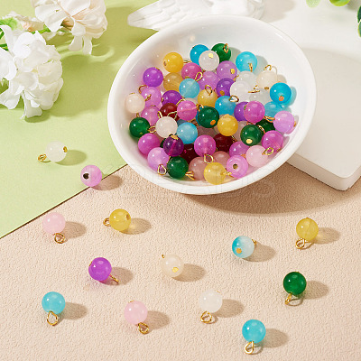 Glass Round Pendants PALLOY-TADJ00001-03-1