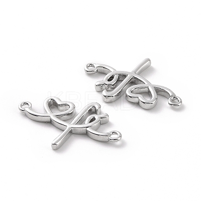 Rack Plating Brass Connector Charms KK-C008-08P-1